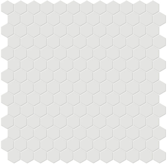 1" Vintage Grey Matte Hex Mosaic
