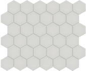 2" Warm Grey Matte Unglazed Hex Mosaic | Glens Falls Tile & Supplies