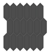 2x5 Retro Black Matte Picket Mosaic | Glens Falls Tile & Supplies