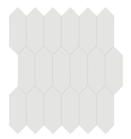 2x5 Vintage Grey Matte Picket Mosaic