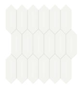 2x5 White Glossy Picket Mosaic | Glens Falls Tile & Supplies