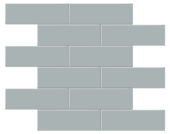 2x6 Cloud Blue Matte Brick Mosaic | Glens Falls Tile & Supplies