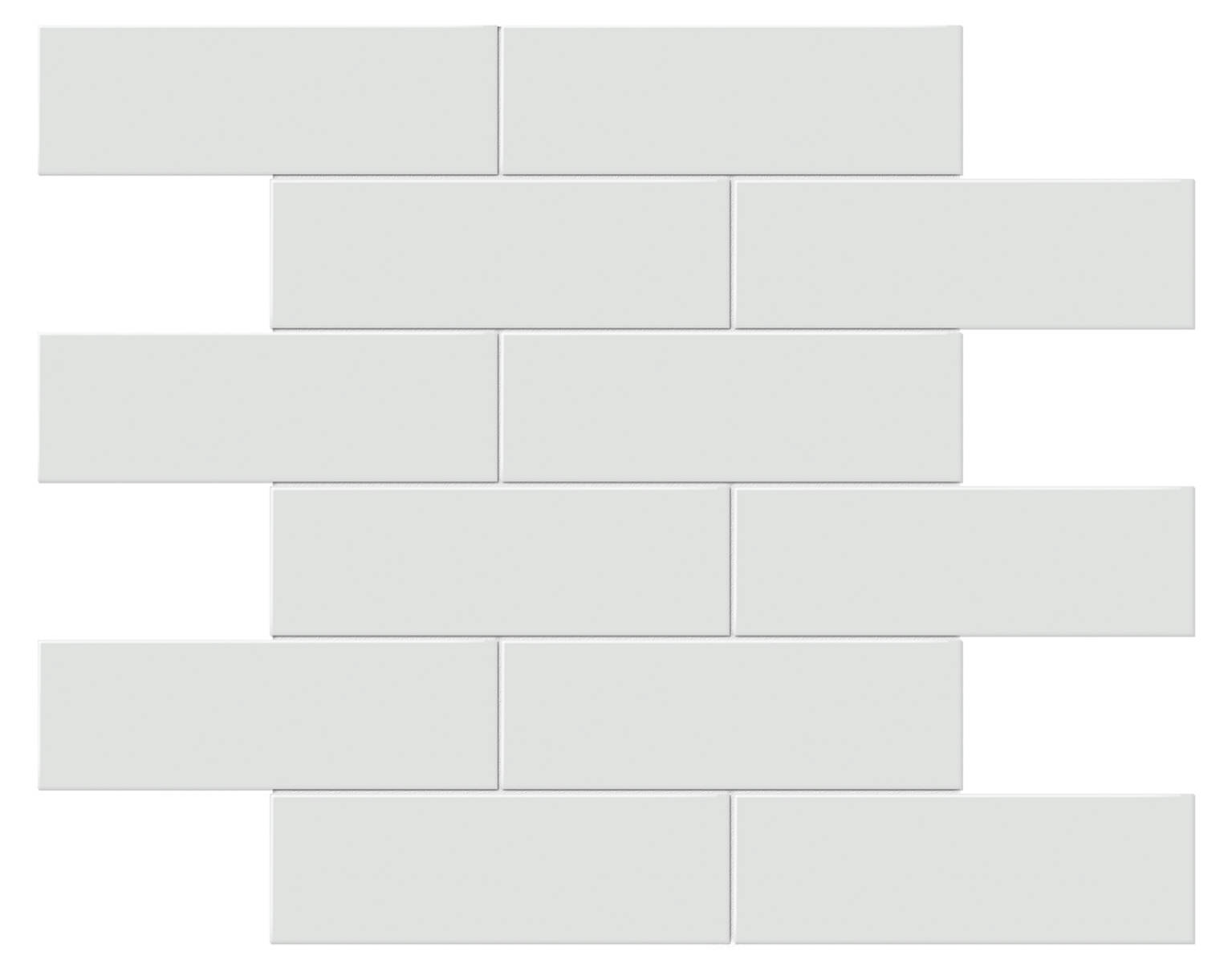 2x6 Gallery Grey Glossy Brick Mosaic | Glens Falls Tile & Supplies