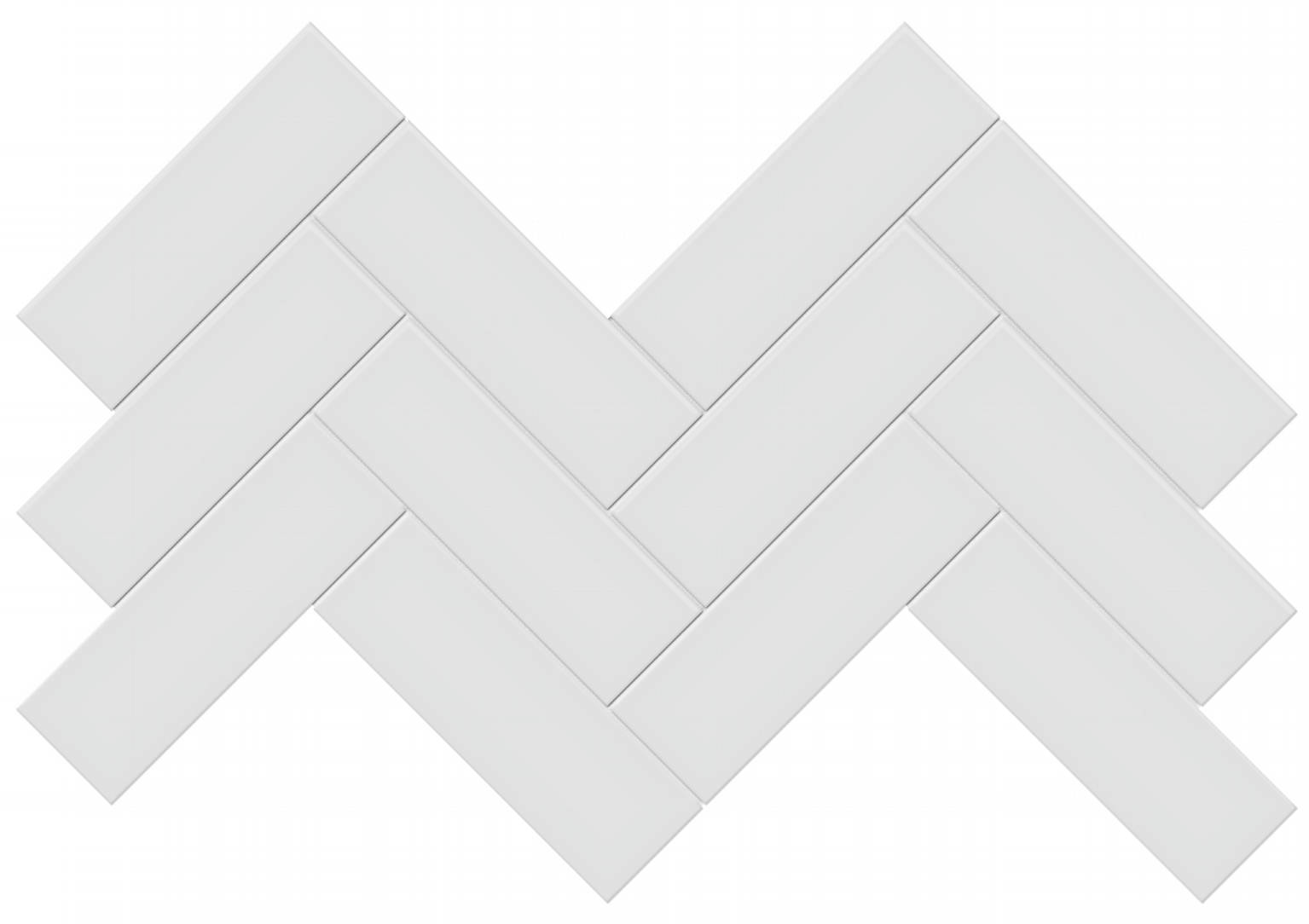 2x6 Gallery Grey Glossy Herringbone Mosaic | Glens Falls Tile & Supplies