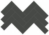 2x6 Retro Black Glossy Herringbone Mosaic | Glens Falls Tile & Supplies