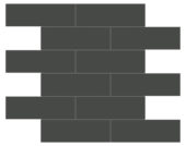 2x6 Retro Black Matte Brick Mosaic | Glens Falls Tile & Supplies