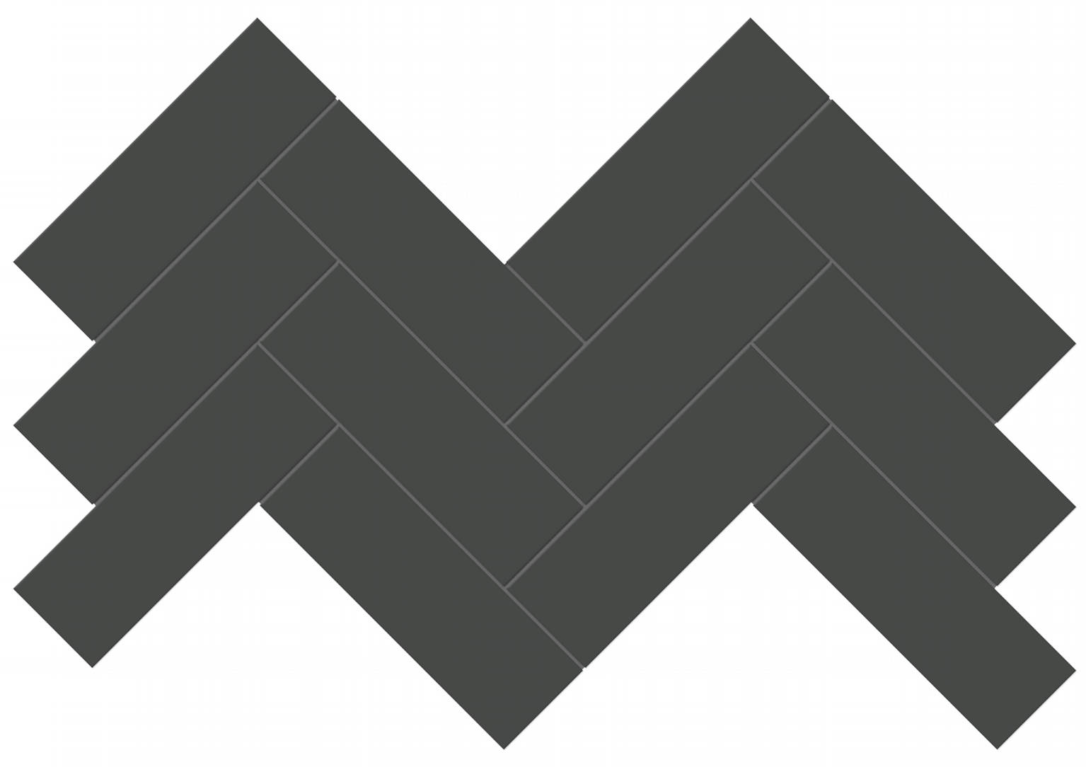 2x6 Retro Black Matte Herringbone Mosaic | Glens Falls Tile & Supplies
