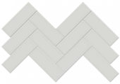 2x6 Warm Grey Glossy Herringbone Mosaic | Glens Falls Tile & Supplies