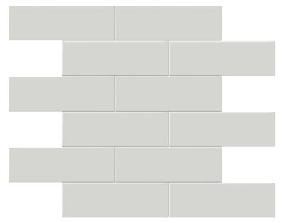 2×6 Warm Grey Matte Brick Mosaic