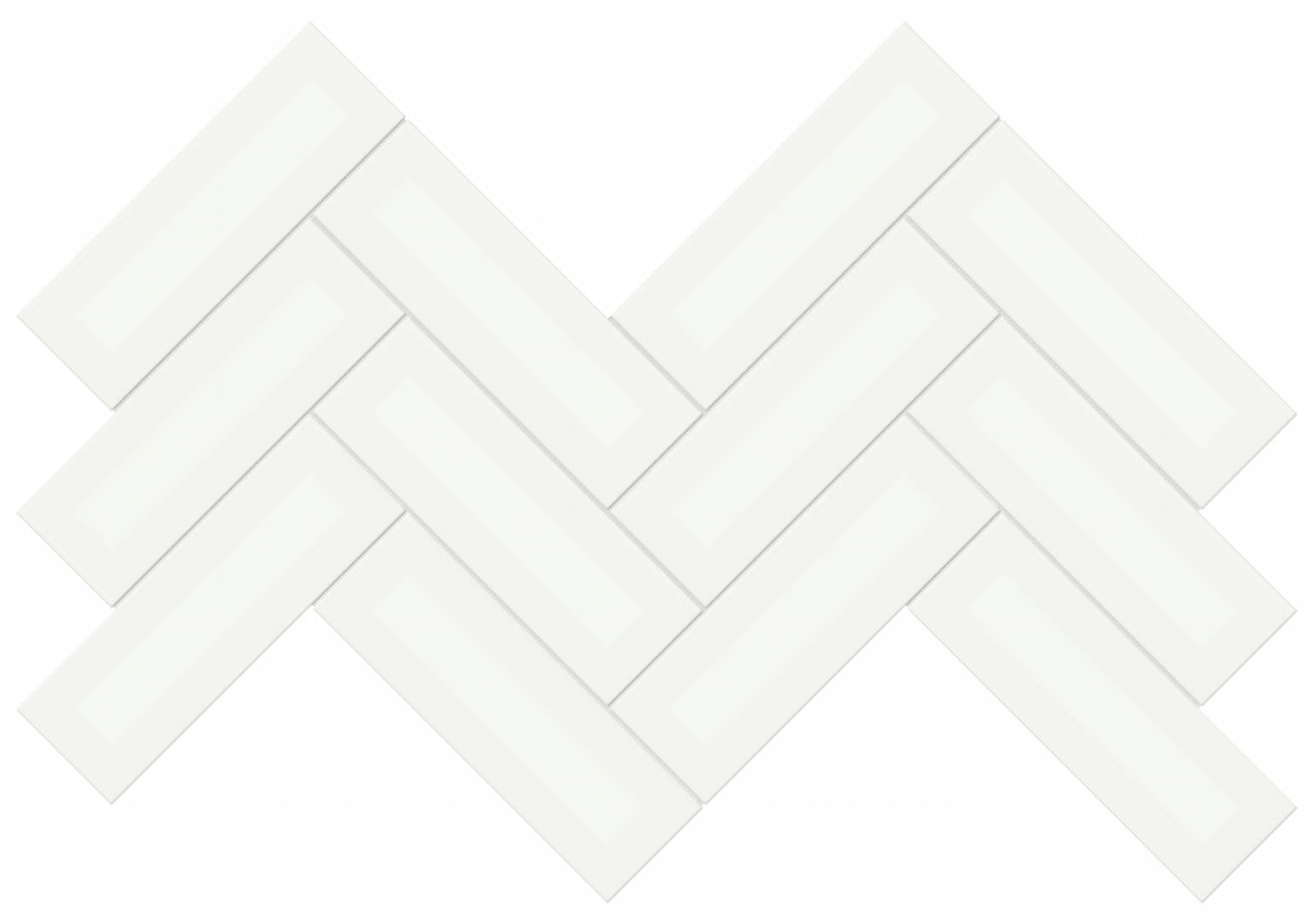 2x6 White Glossy Herringbone Mosaic | Glens Falls Tile & Supplies