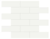 2x6 White Matte Brick Mosaic | Glens Falls Tile & Supplies