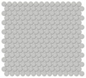 3/4" Loft Grey Glossy Penny Round Mosaic | Glens Falls Tile & Supplies