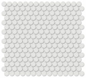 3/4" Vintage Grey Matte Penny Round Mosaic | Glens Falls Tile & Supplies