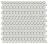 3/4" Warm Grey Glossy Penny Round Mosaic | Glens Falls Tile & Supplies