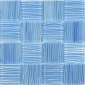 3"X3" Glass Pool Striped Light Blue Mosaic | Glens Falls Tile & Supplies