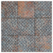 4"X4" Rust Industrial Relief Pattern Glazed Ceramic Mosaic | Glens Falls Tile & Supplies
