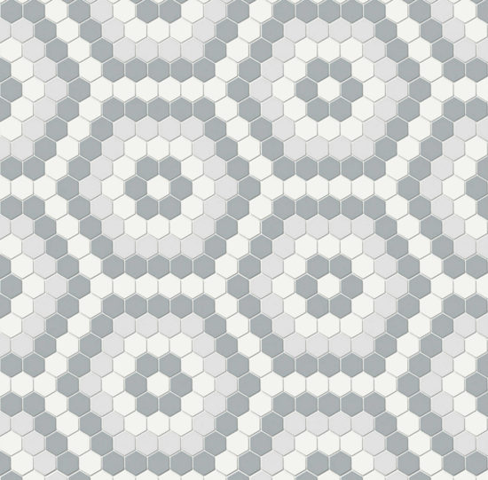 Afternoon Blend Matte Hexagon Pattern Mosaic