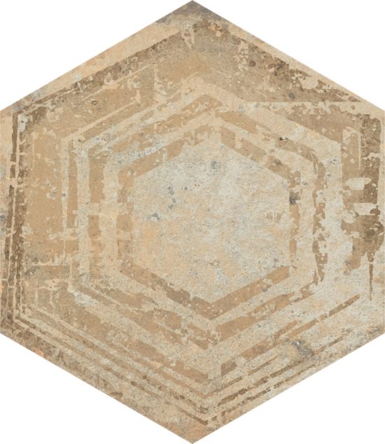 Alma 5.5X6.3 Sand Decor Hexagon | Glens Falls Tile & Supplies