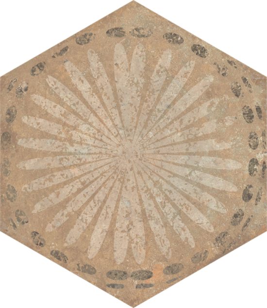 Alma 5.5X6.3 Sand Decor Hexagon | Glens Falls Tile & Supplies