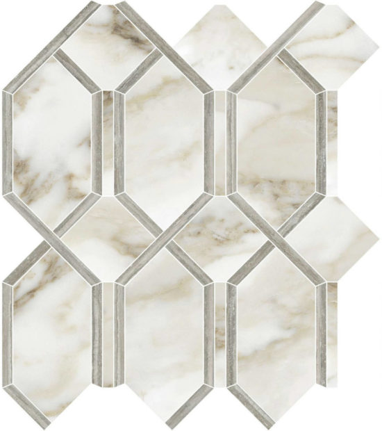 Amalfi Calacatta Polished Modella Mosaic | Glens Falls Tile & Supplies