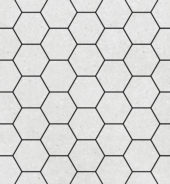 Ashland 3" Hexagon White Mosaic | Glens Falls Tile & Supplies
