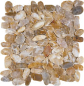 Beige Sliced Polished Pebble Interlocking Mosaic | Glens Falls Tile & Supplies