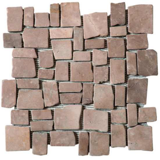 Cappuccino Cubic Marble Opus Interlocking Mosaic | Glens Falls Tile & Supplies