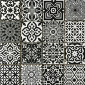 Ceramic Patchwork Square Black & White Mosaic | Glens Falls Tile & Supplies