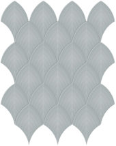 Cloud Blue Glossy Scallop Mosaic | Glens Falls Tile & Supplies