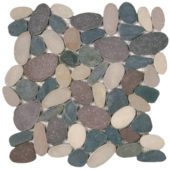 Color Xl Sliced Matte Pebble Interlocking Mosaic | Glens Falls Tile & Supplies