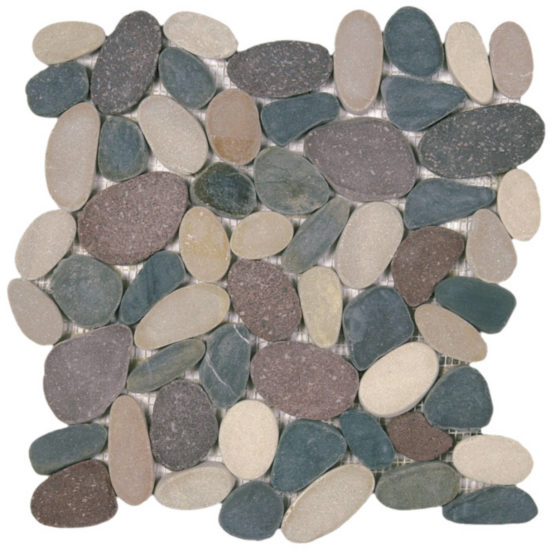 Color Xl Sliced Matte Pebble Interlocking Mosaic | Glens Falls Tile & Supplies