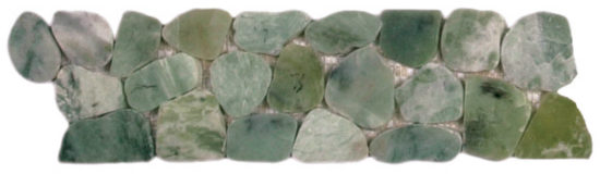Crystal Green Semi-Precious Stone Mosaic Interlocking Border | Glens Falls Tile & Supplies