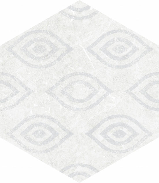 Form 5.5X6.3” White Decor Hexagon | Glens Falls Tile & Supplies