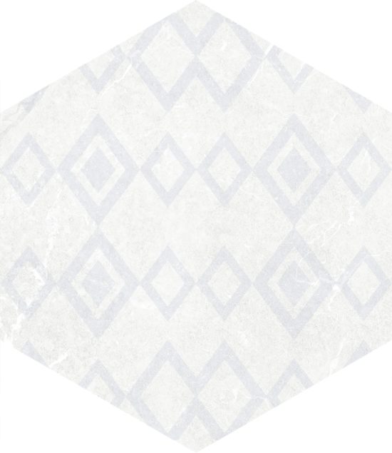 Form 5.5X6.3” White Decor Hexagon | Glens Falls Tile & Supplies