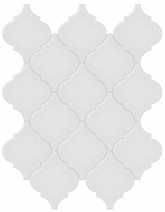 Gallery Grey Glossy Arabesque Mosaic