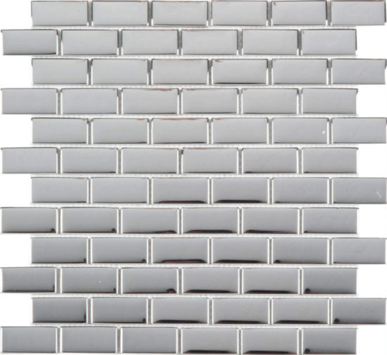 Glass Brick Chrome 1"X2" Mosaic