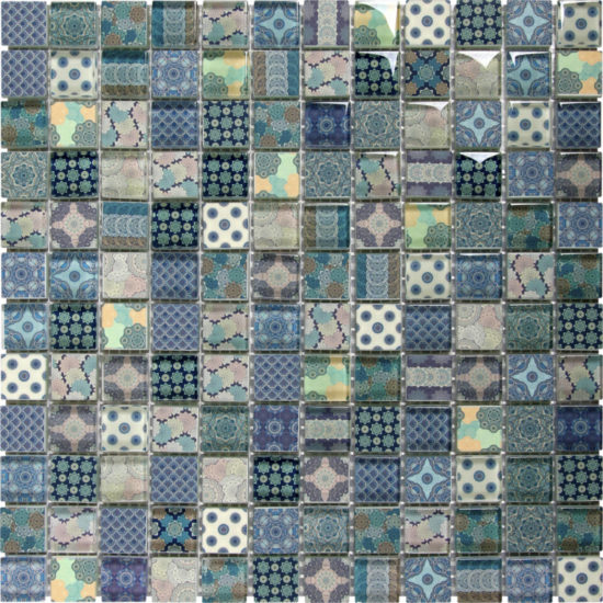 Glass Classic Décor Blue Glossy Mosaic | Glens Falls Tile & Supplies