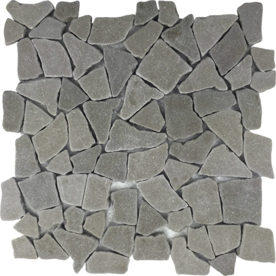 Grey Reconstituted Mini Opus Stone Interlocking Mosaic Sheet | Glens Falls Tile & Supplies