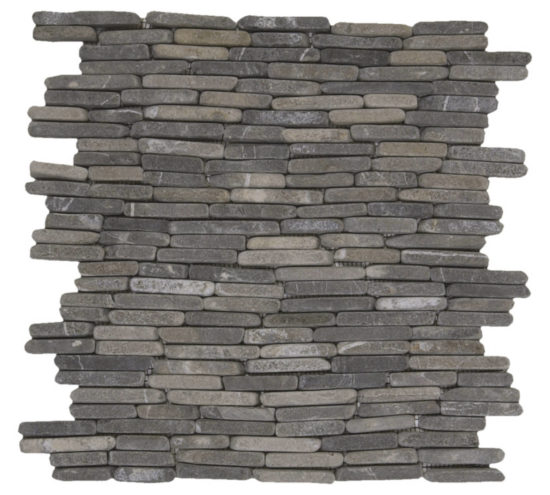 Grey Stacked Brick Marble Interlocking Mosaic | Glens Falls Tile & Supplies