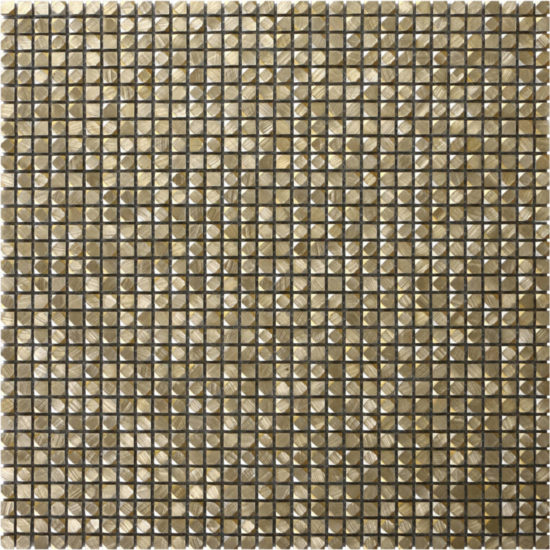 Mini Hexagon Gold Aluminum Mosaic | Glens Falls Tile & Supplies