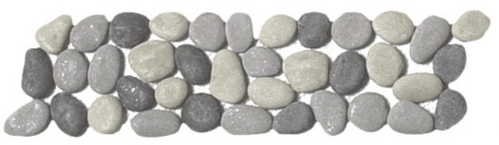 Mix Grey Reconstituted Pebble Interlocking Border | Glens Falls Tile & Supplies
