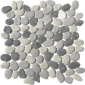 Mix Grey Reconstituted Pebble Interlocking Mosaic | Glens Falls Tile & Supplies