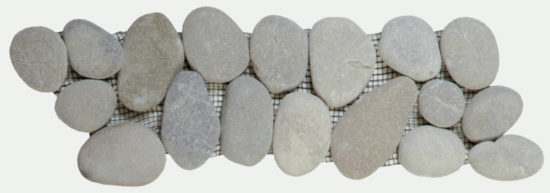 Mix Grey/Beige Rectified Matte Pebble Interlocking Border | Glens Falls Tile & Supplies