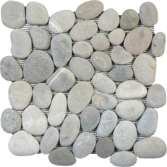 Mix Grey/Beige Rectified Matte Pebble Interlocking Mosaic | Glens Falls Tile & Supplies
