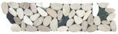 Mix Grey/Beige/Black Rectified Matte Pebble Interlocking Border | Glens Falls Tile & Supplies