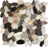 Mix Sliced Polished Pebble Interlocking Mosaic | Glens Falls Tile & Supplies