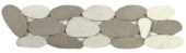 Mix White/Beige Xl Sliced Matte Pebble Interlocking Border | Glens Falls Tile & Supplies