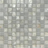 Mother Of Pearl Glass Marble White Mix Mosaic | Glens Falls Tile & Supplies