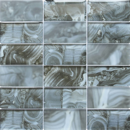 Onyx Pattern Blue Glass Sheet Mosaic | Glens Falls Tile & Supplies