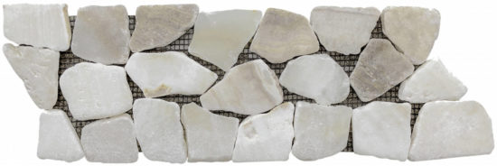 Onyx White Opus Mosaic Interlocking Border | Glens Falls Tile & Supplies